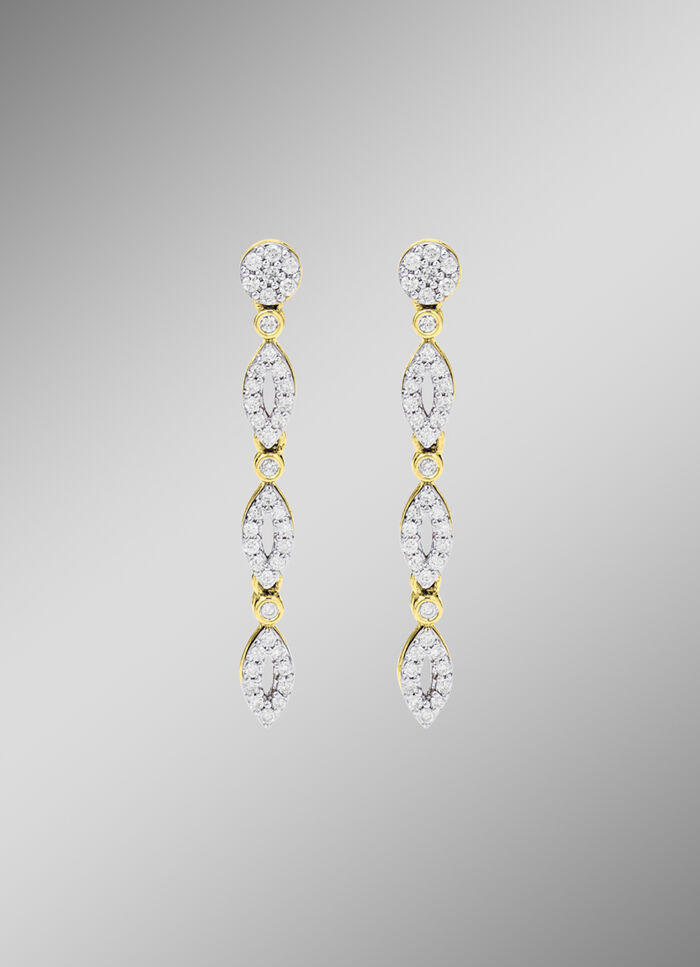 Schicke Ohrstecker mit 80 Brillanten 