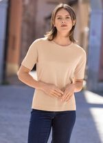 Pullover mit rundem Halsausschnitt SAND
