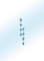 Ohrstecker mit Blautopas und Zirkonia 