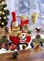 Weihnachts-Täschchen mit süßer Füllung und Secco 