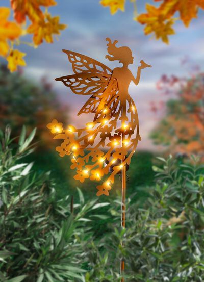 Solar-Bl&uuml;tenfee aus gerostetem Metall 