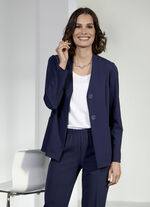 Blusenblazer mit V-Ausschnitt 