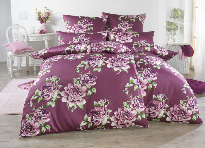 Bettw&auml;sche-Garnitur aus Satin 