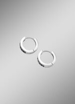 Klappcreolen mit schwarzen Zirkonia 