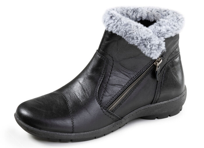 ELENA EDEN, gefütterte Damen-Boots, Winterschuhe, Weite G, mit herausnehmbarem Fußbett SCHWARZ
