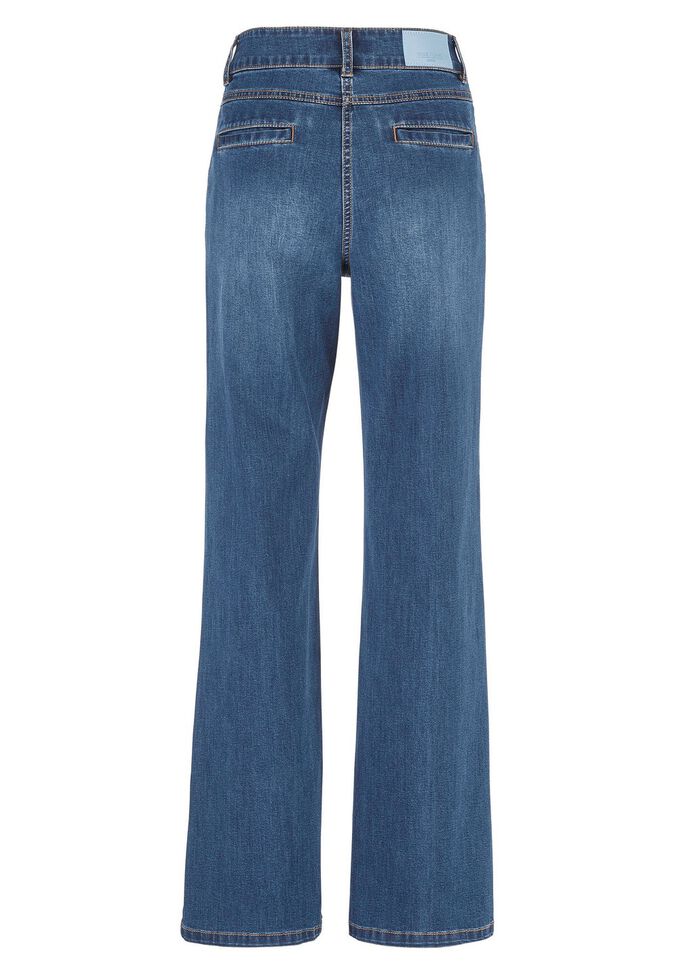 Jeans mit Bundfalten 