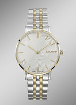 Dugena-Quartz-Damenuhr mit Edelstahlbandgehäuse 