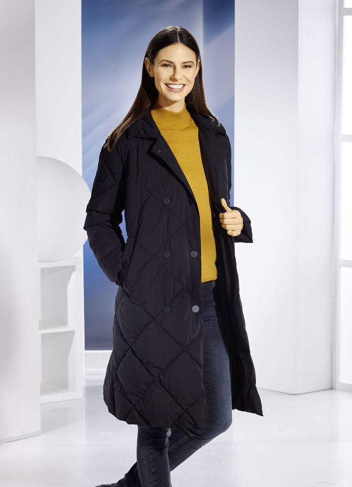 Funktionsmantel mit Rautenstepp 