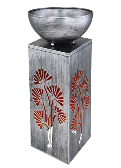 Stimmungsvolle LED-Dekos&auml;ule aus Metall 