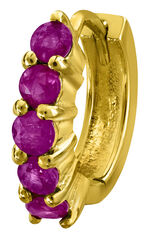 Klappcreolen mit Rubinen 