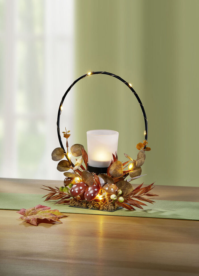 Dekorierter Metall-Teelichthalter 