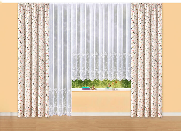 Store mit Blätter-Stickerei und Universalschienenband 