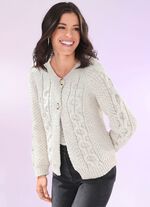 Strickjacke in Grobstrick KIESEL MELIERT