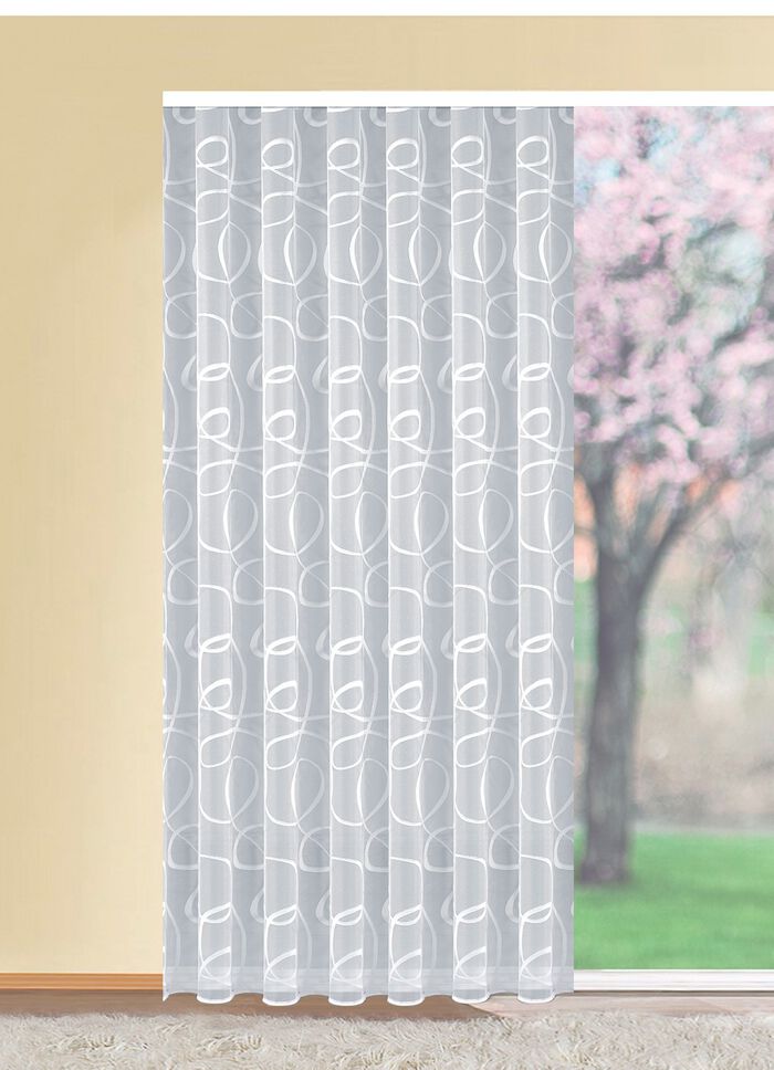 Leichter, transparenter Store mit Universalschienenband 