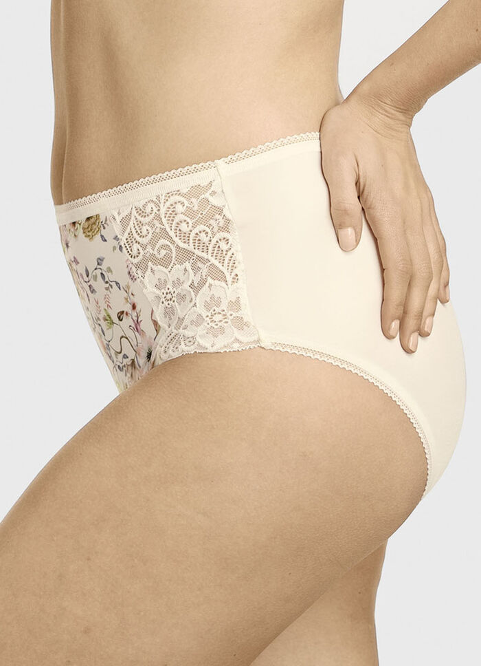 Miss Mary Slip mit farbharmonischem Floraldessin SEKT-BUNT