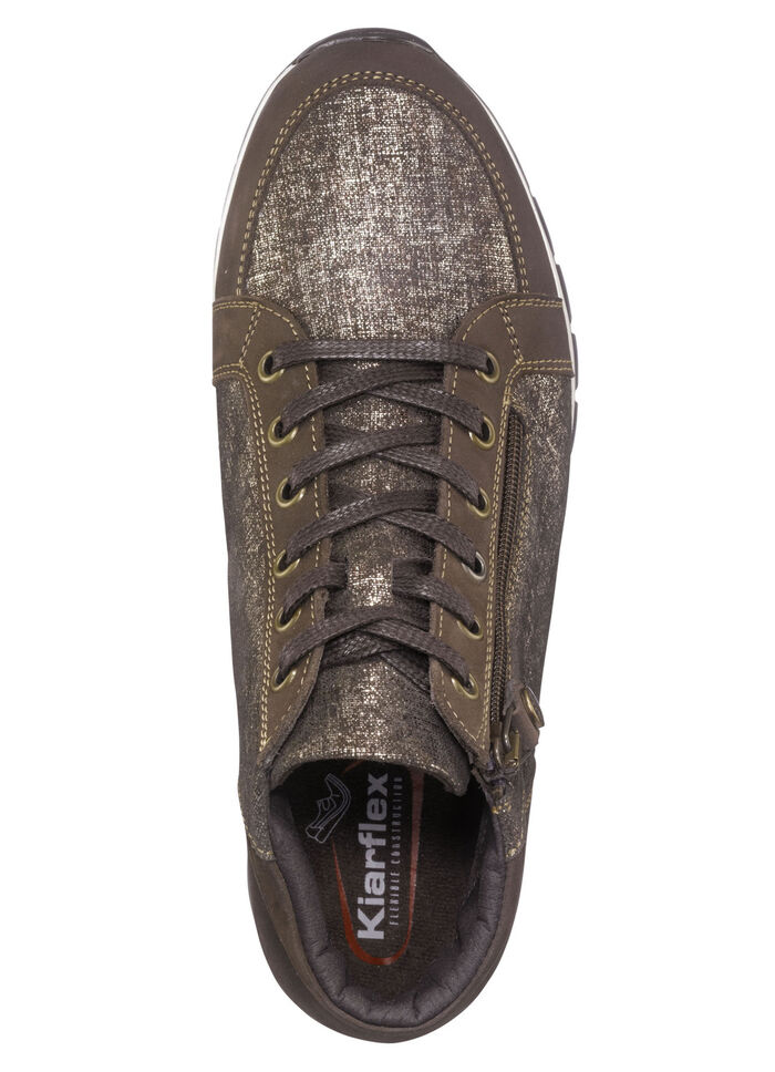 Bootie mit gl&auml;nzender Pr&auml;gung BRAUN