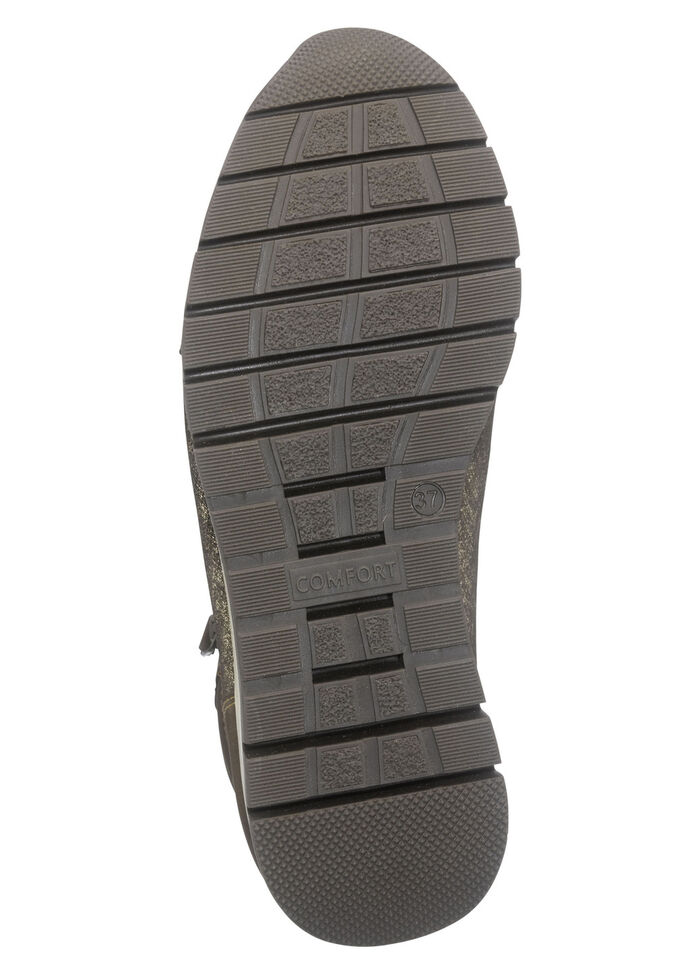 Bootie mit gl&auml;nzender Pr&auml;gung BRAUN