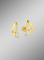 Ohrstecker in Bicolor mit 6 Brillanten 