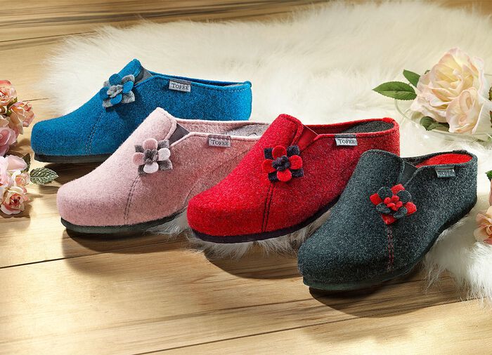 Hausschuh aus Wollfilz 