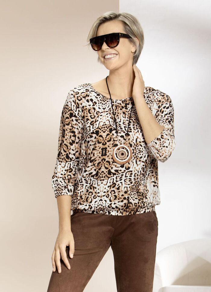 Tunika mit dekorativer Fältelung 