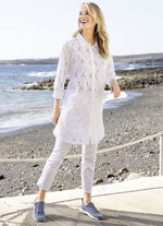 Tunika mit Lochstickerei 