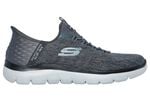 SKECHERS, Herren-Sneaker, mit geformter Slip-Ins Fersenplatte ANTHRAZIT