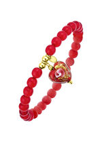 Vergoldetes Armband mit Herz-Anhänger 