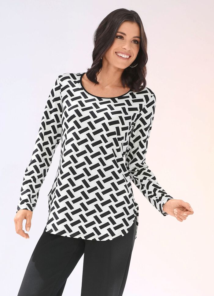 Allover gemustertes Shirt 