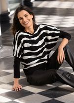 Pulli mit Alpaka  SCHWARZ-ECRU