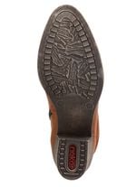 Rieker Western-Stiefelette aus weichem Synthetikmaterial mit Raffung COGNAC