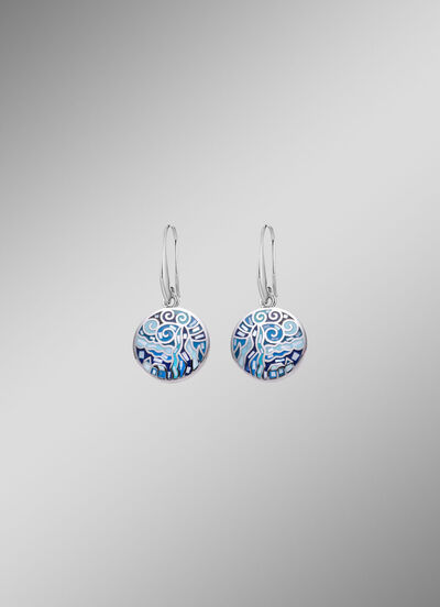 Moderne Ohrringe mit Mosaikmuster 