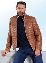 Lederkurzjacke in 2 Farben COGNAC