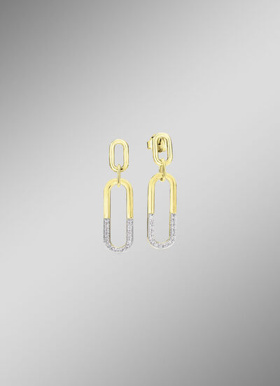 Bewegliche Ohrstecker mit 30 Brillanten 