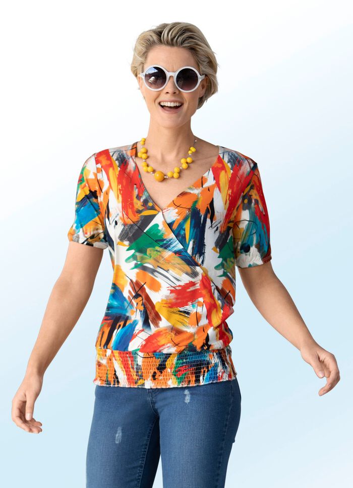 Shirt in Wickel-Optik 