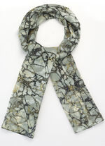 Schal mit Fantasie- und Raubtierfell-Dessin 