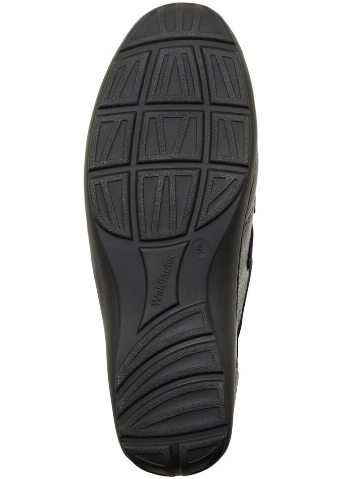 Waldläufer, bequeme Damen-Slipper, Weite H, mit herausnehmbarem Fußbett ALTSILBER