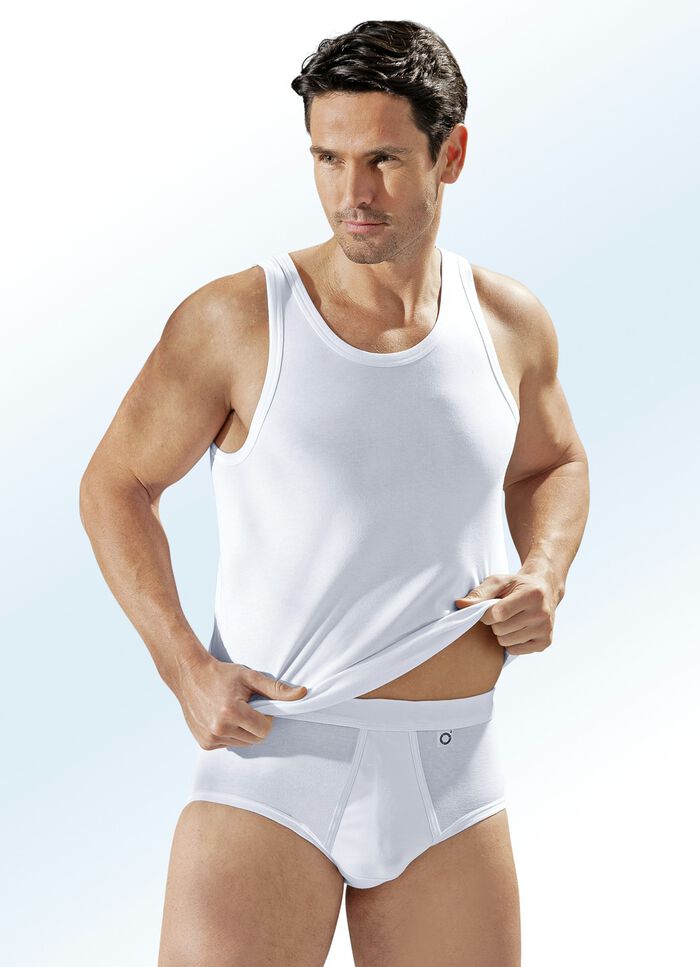 Pfeilring Viererpack Slips aus Feinjersey, wei&szlig; 