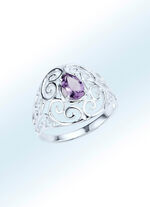 Damenring mit echtem Amethyst 