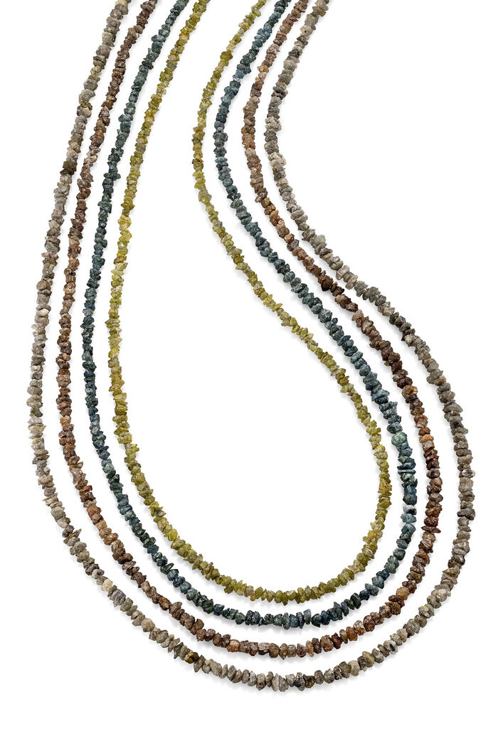 Wundervolle Halskette mit Roh-Diamanten 