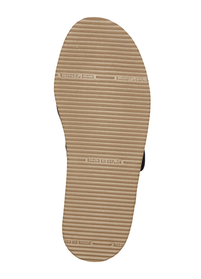 Bequeme Damen-Sandalen, Weite H, aus gepolstertem Textilmaterial MARINE