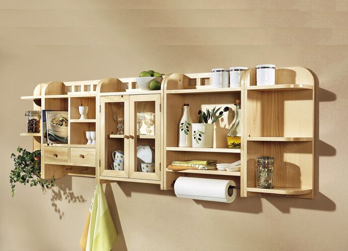 Regal Programm in verschiedenen Ausf&uuml;hrungen NATUR