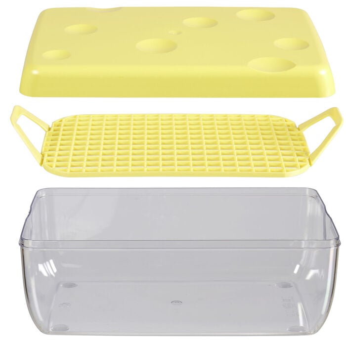 Käsebox mit Gitterboden für längere Frische 