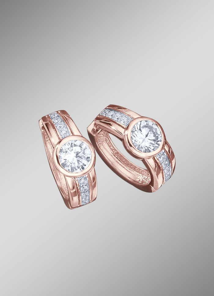 Klappcreolen mit synth. Zirkonia 