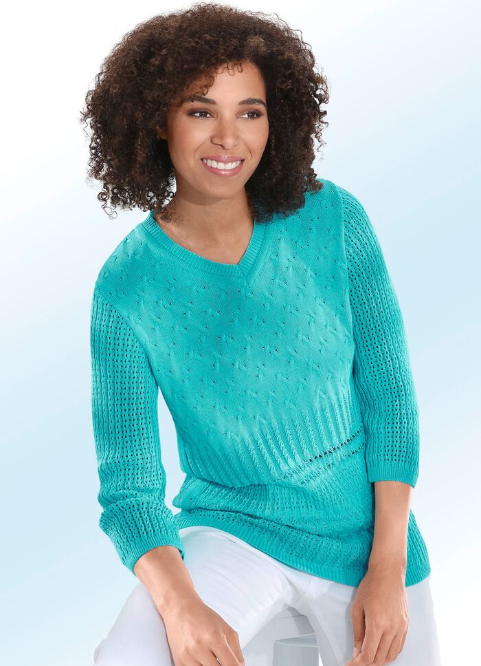 Pullover in Mustermix T&Uuml;RKIS