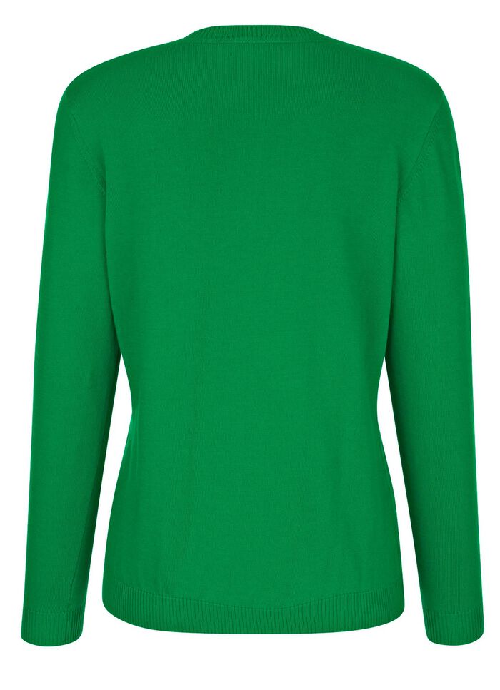 Strickjacke mit rundem Halsausschnitt 