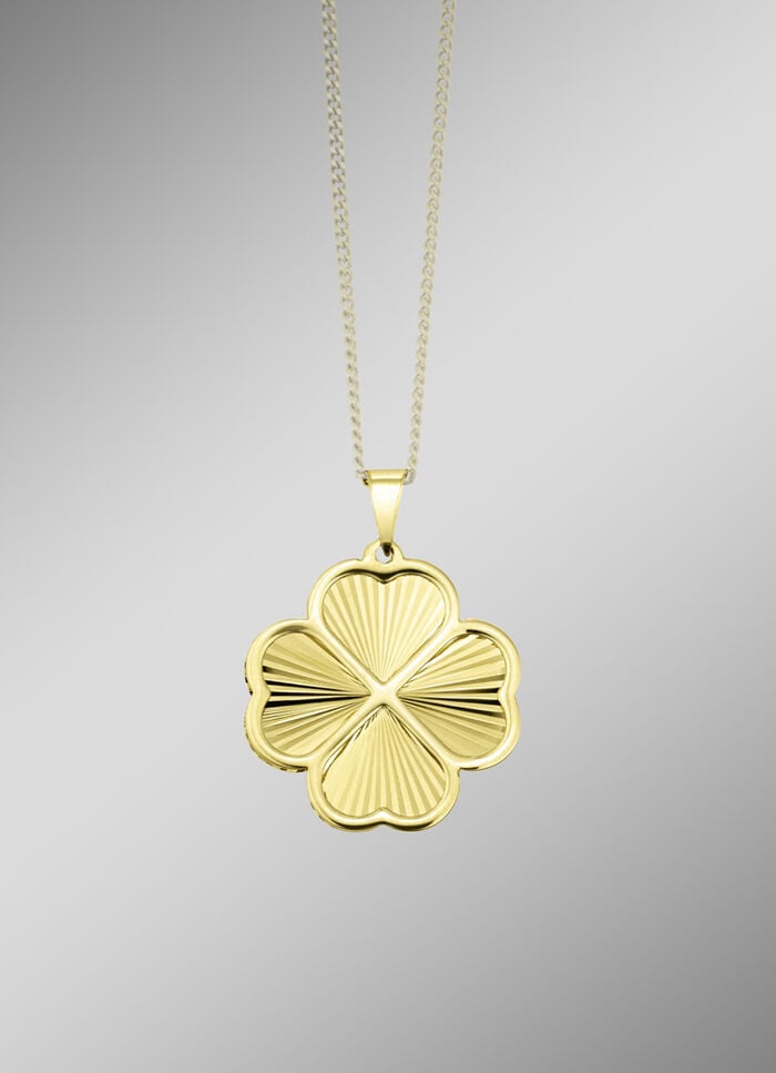 Kleeblatt-Anhänger aus Gold 