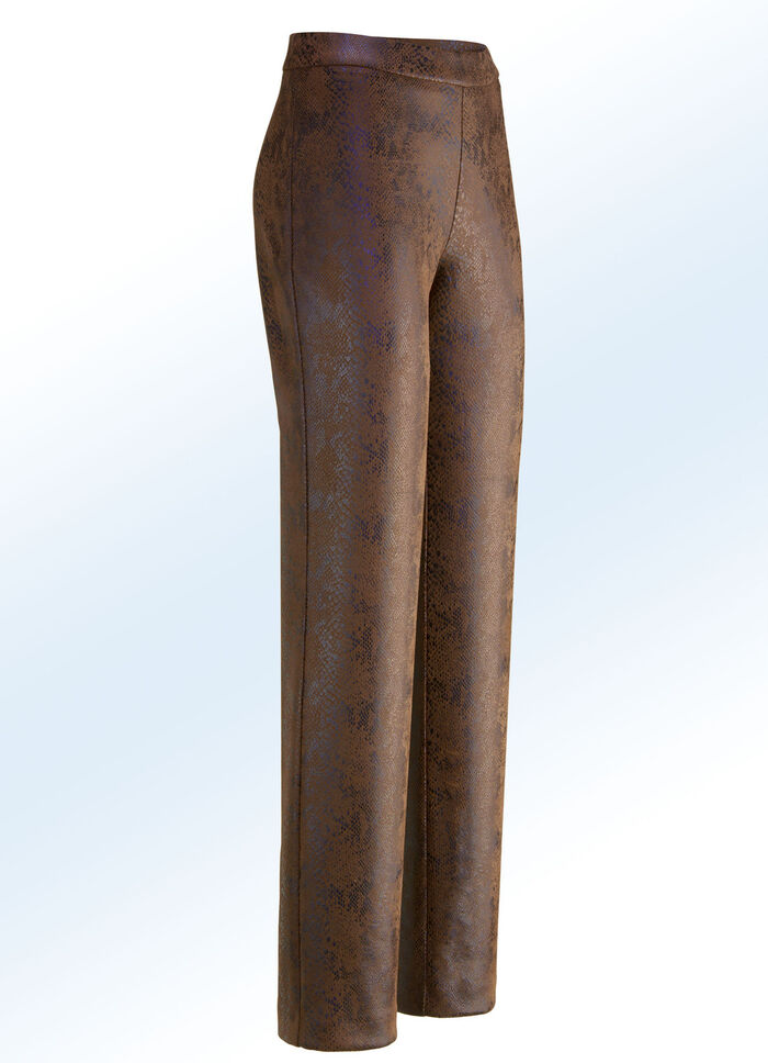 Hose in angesagter Reptil-Optik COGNAC