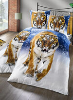 Biber Bettwäsche-Garnitur aus 100% Baumwolle 