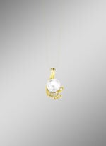 Eleganter Anhänger mit Süßwasser-Zuchtperle und synth. Zirkonia 