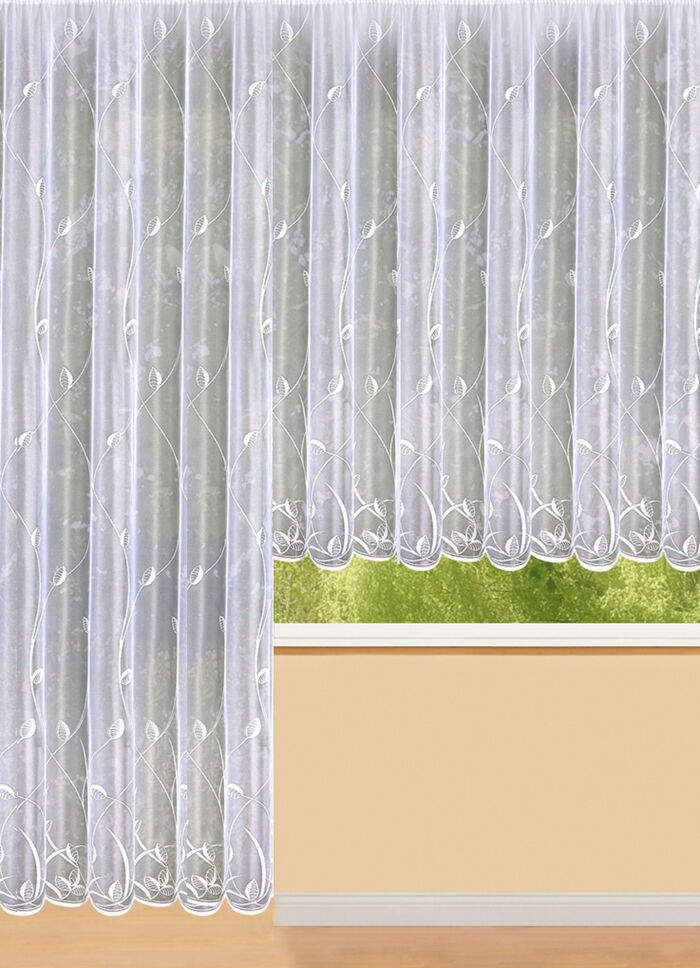 Lichtdurchl&auml;ssiger Store mit Universalschienenband 